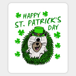 Happy St. Patrick's Day 2022 Hedgehog Wildlife Lover Sticker